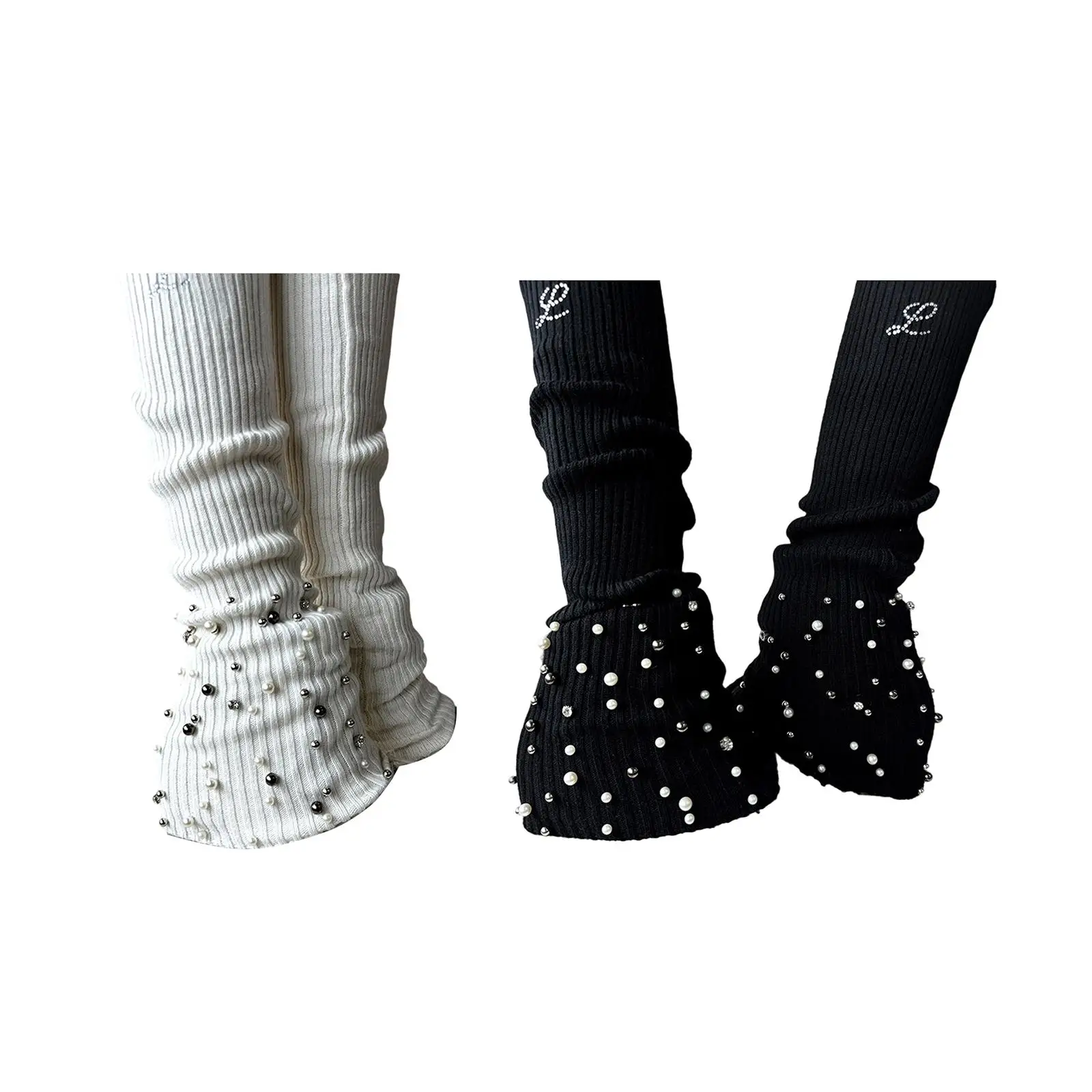 Figure Skating Leg Warmers Lightweight Elastic Thermal Protection Anti Slip Calf Socks for Dance Winter Activities Kids Aged 5+