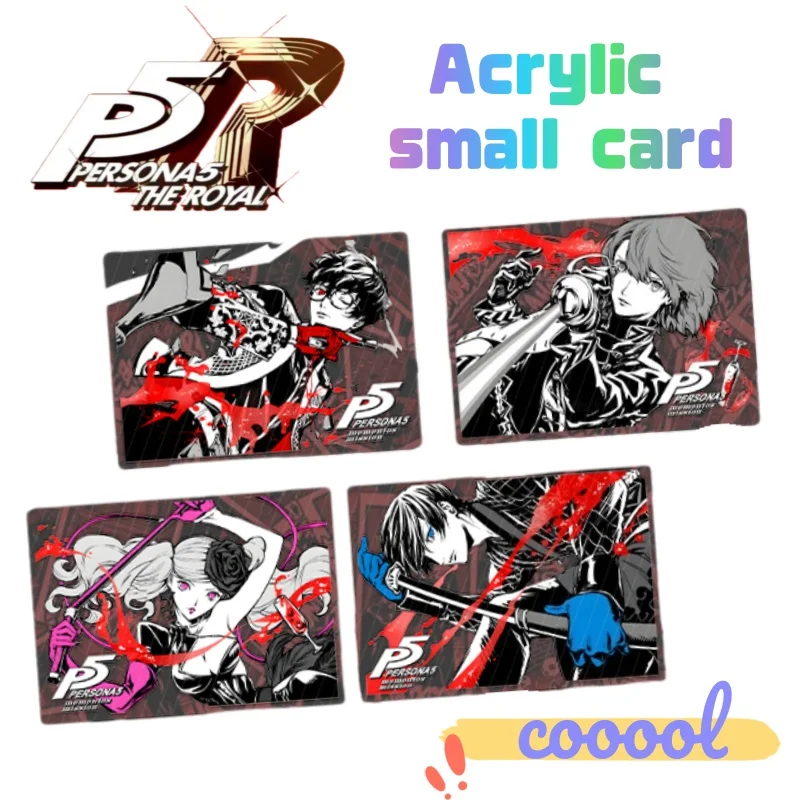 New persona Ren Amamiya Makoto Niijima Futaba Sakura Haru Okumura Creative Acrylic HD Cards Birthday Gift for Boys and Girls