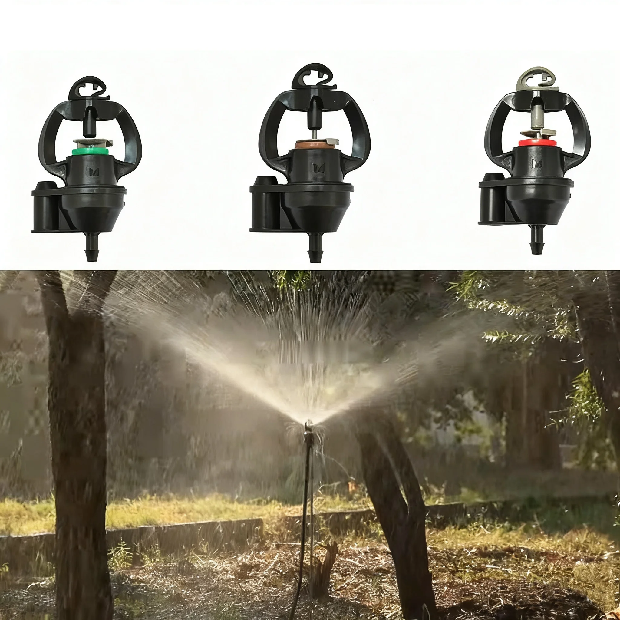 100Pcs 35/55/100L/H 1/4" Garden Irrigation Pressure Compensating Micro Sprinkler Agricultural Greenhouse Nursery Micro Sprayer