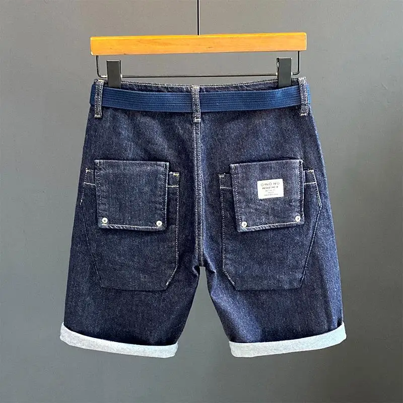 Short Jeans Pants For Men Cargo With Pockets Popular Man Denim Shorts Emo Xxxl Vintage Luxury Buttons Cowboy New In Summer