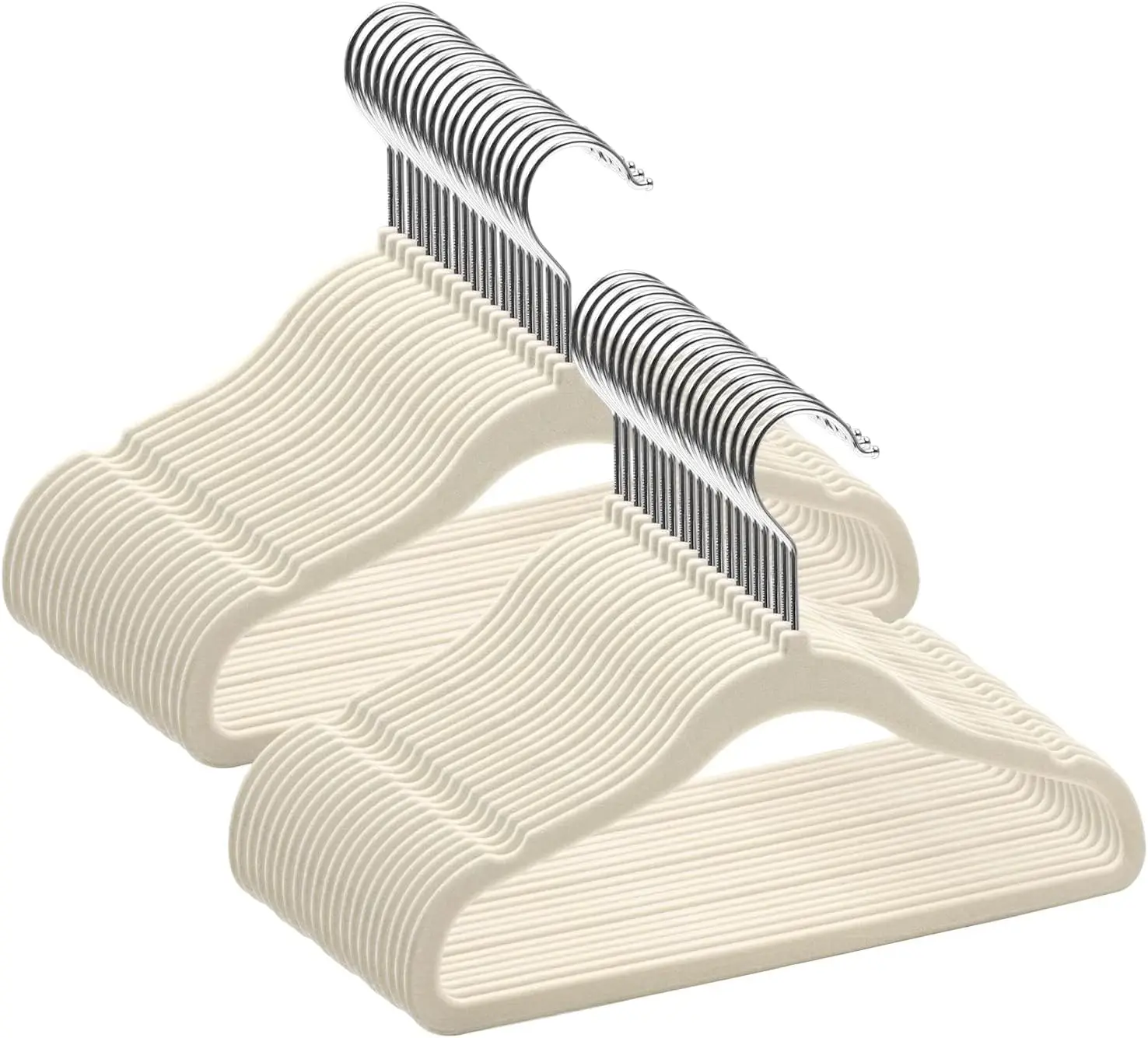 100 Pack Velvet Baby Hangers Non-Slip Space Saving for Kids and Toddler Clothes