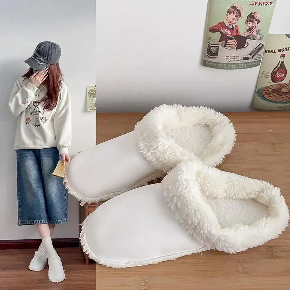 Shoe Cotton Fleece Cover Winter Warm Ankle Sock Shoe Charm Thicken Plush Insole For Women Men Shoe Covers Removable Plush L R0z0