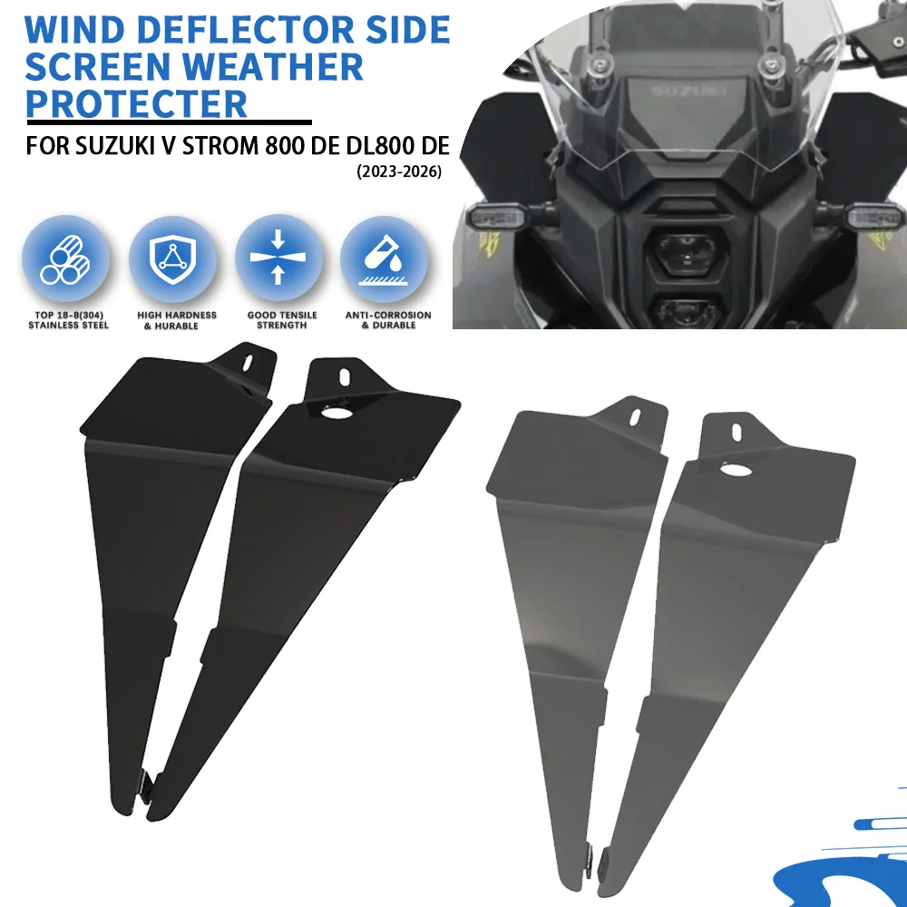 Motorcycle Accessories For Suzuki V STROM 800 DE DL800 DE 2023 2024 2025 2026 Windshield Side Screen Weather Protector