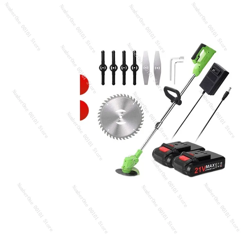 Electric Lawn Mower with Lithium Battery, Multi-Functional Handheld Grass Trimmer for Home Use, Cordless Garden Tool