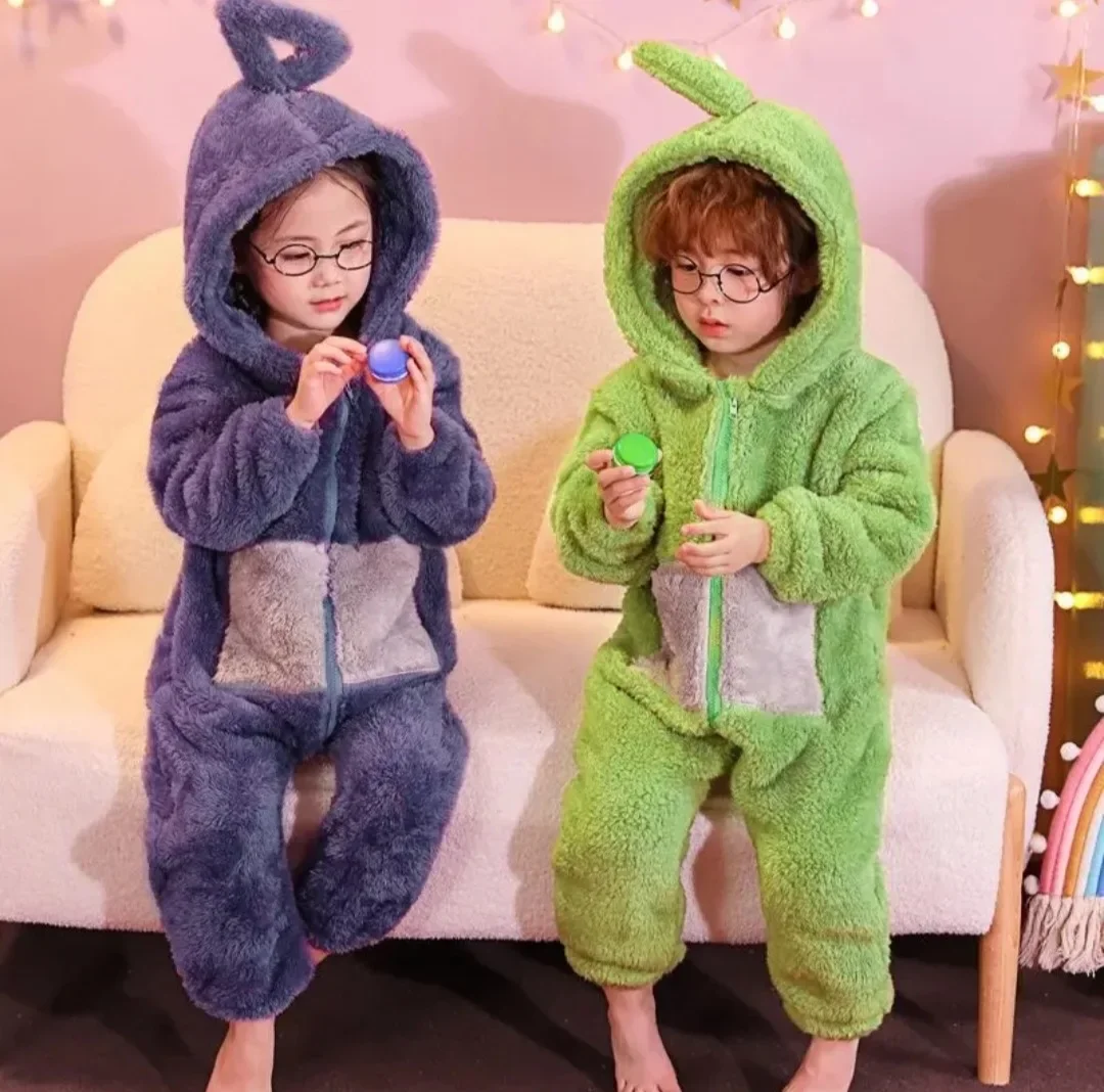 Adults Kids Onesies Soft Long Sleeves Pajamas Dipsy Tinky Winky Po Lala Costumes Home Clothes Women Unisex Homewear