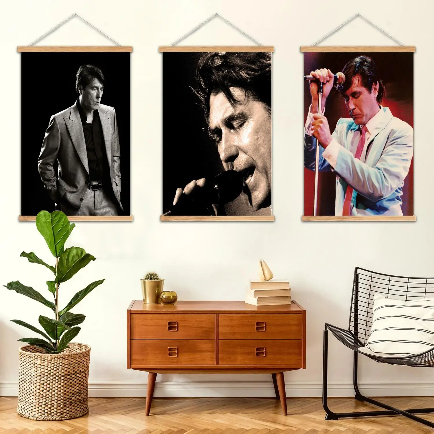 Bryan Ferry Framed Wall Painting Canvas Art Poster and Wall Art, Picture Print, Modern Family Bedroom Decor,Decorative painting