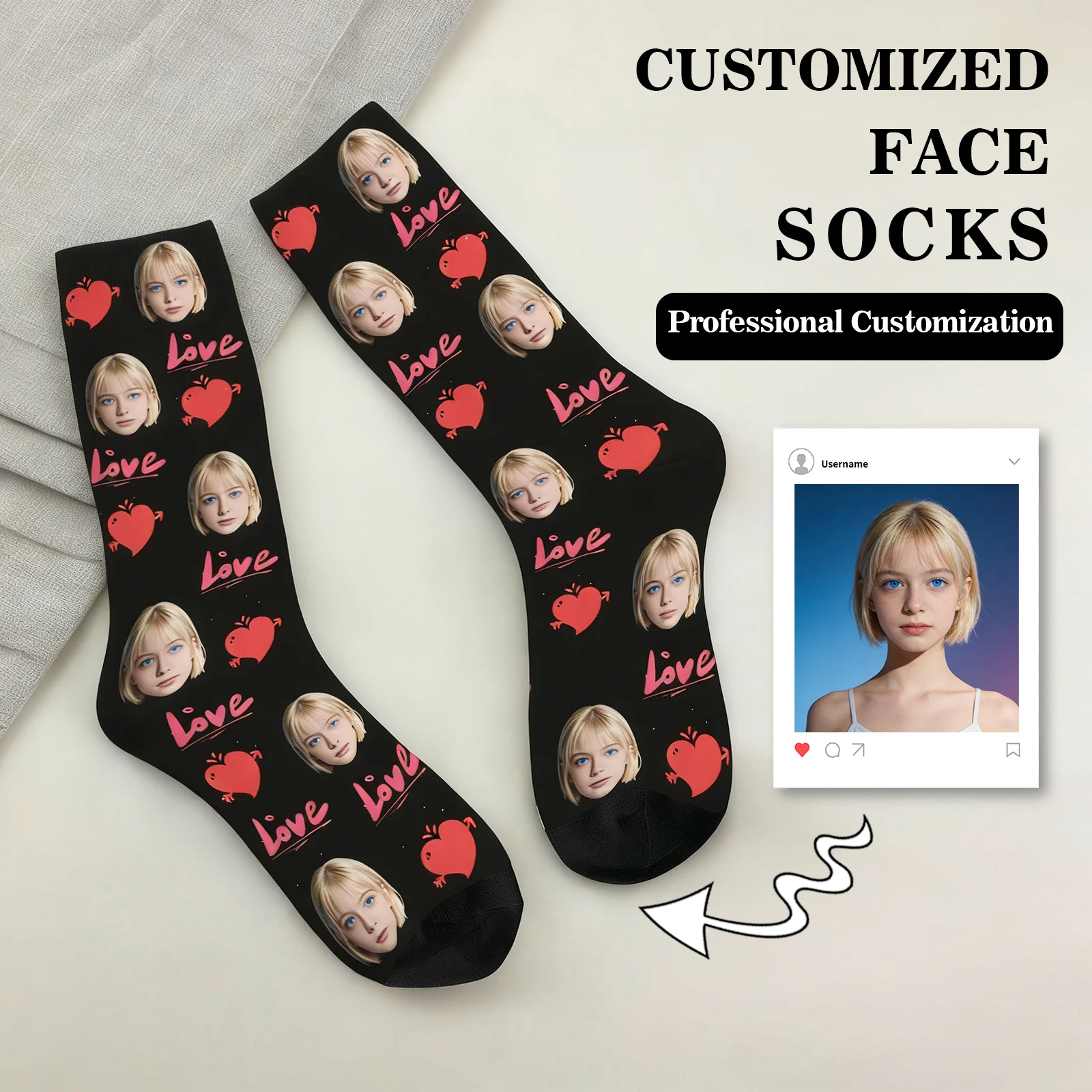 Custom avatar socks for men and women custom photo socks DIY personalized picture socks photo socks personalized gifts