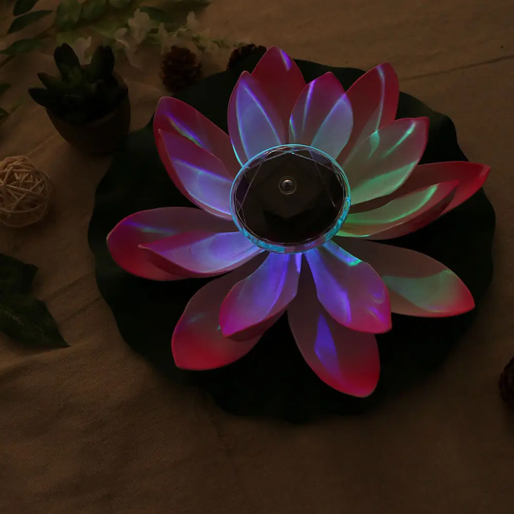 2Pcs Solar Lotus Lights Floating Waterproof Pool Pond Decorative Landscape Lamps Outdoor Garden Lighting