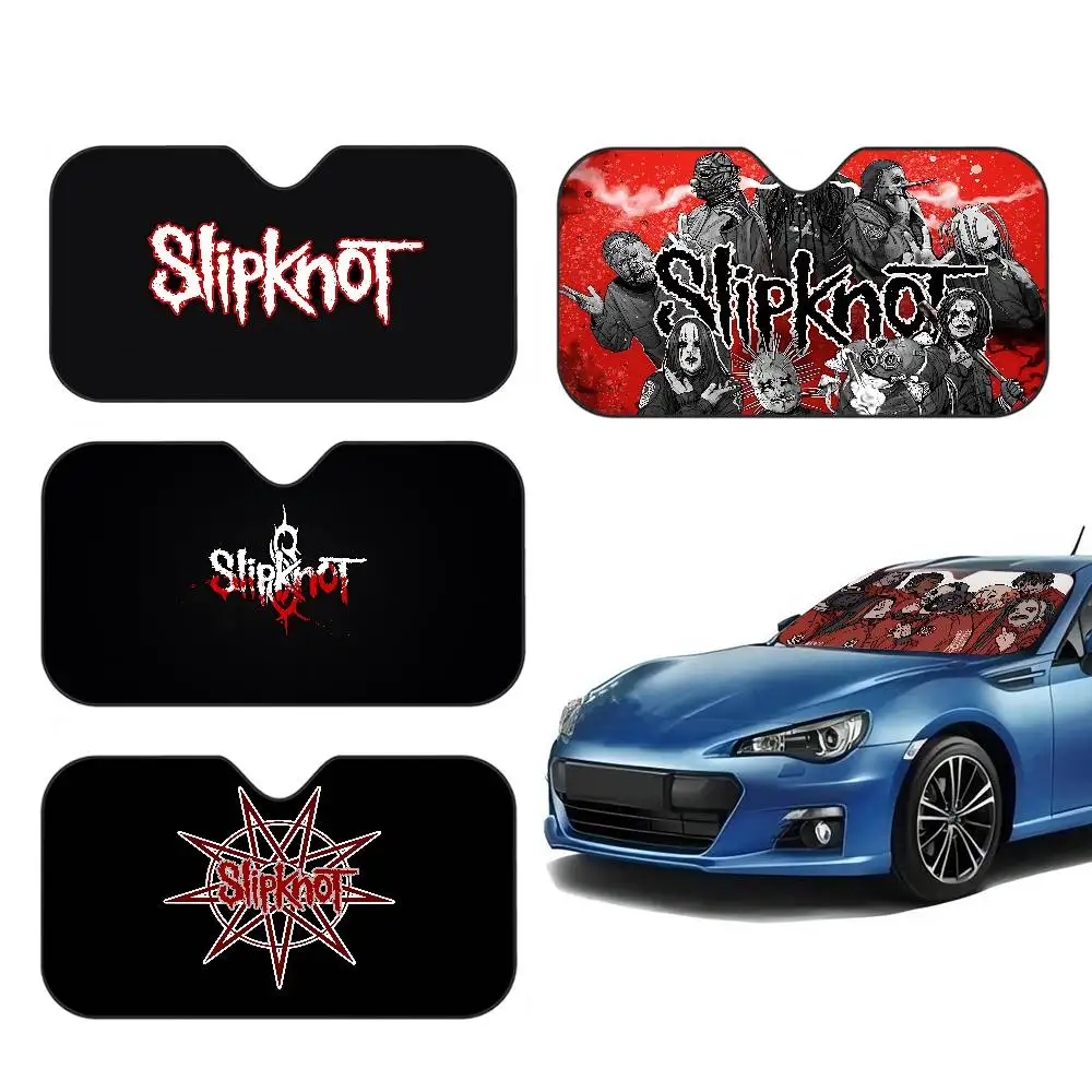 Band S-slipknot Music Car Windshield Foldable Sun Shade Cover Block Reflector Portable Breathable Anti UV Protector Screen