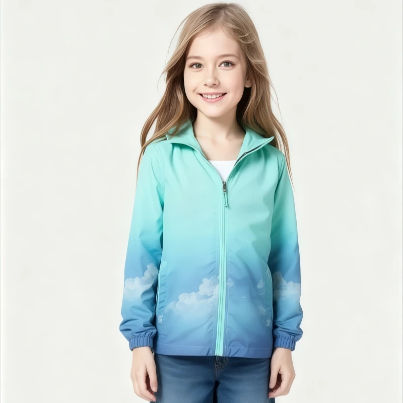 Semywange Girls Boys Waterproof Fleece Lined Hiking Jackets Kids Track Rain Coat Child Outfit Tops Windbreaker Clothes 5-14Y