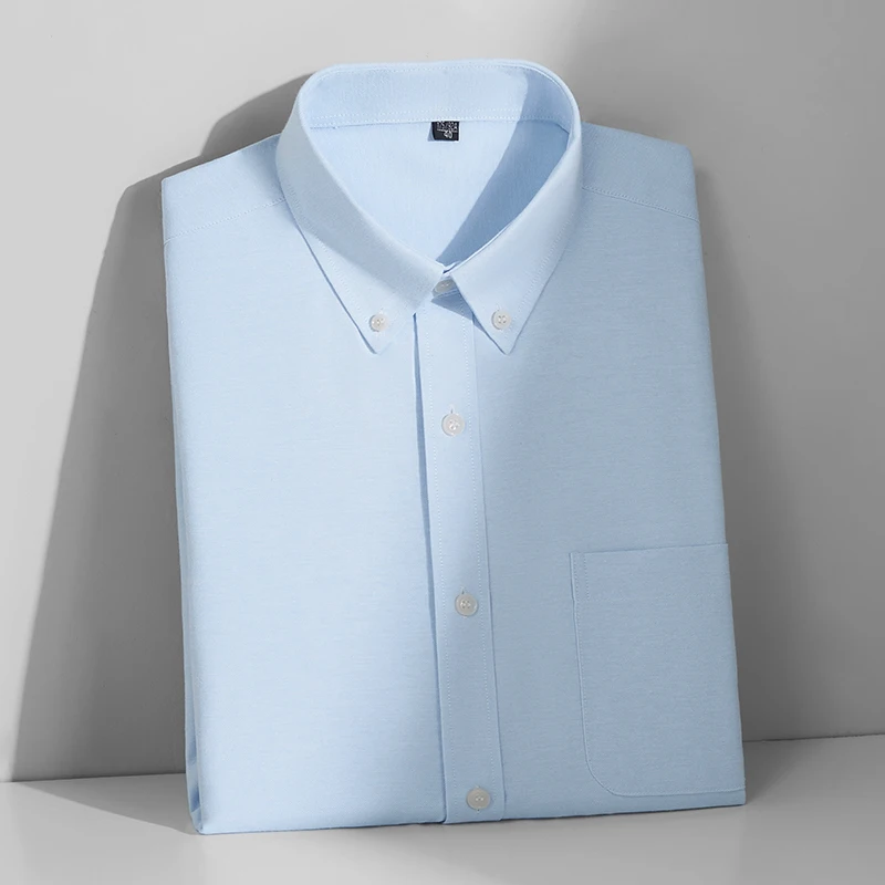 Casual Men's Shirt Slim Formal Long Sleeves Social Commerce Bottom Shirt Oxford Spinning Long Sleeved Male High Quality Shirt