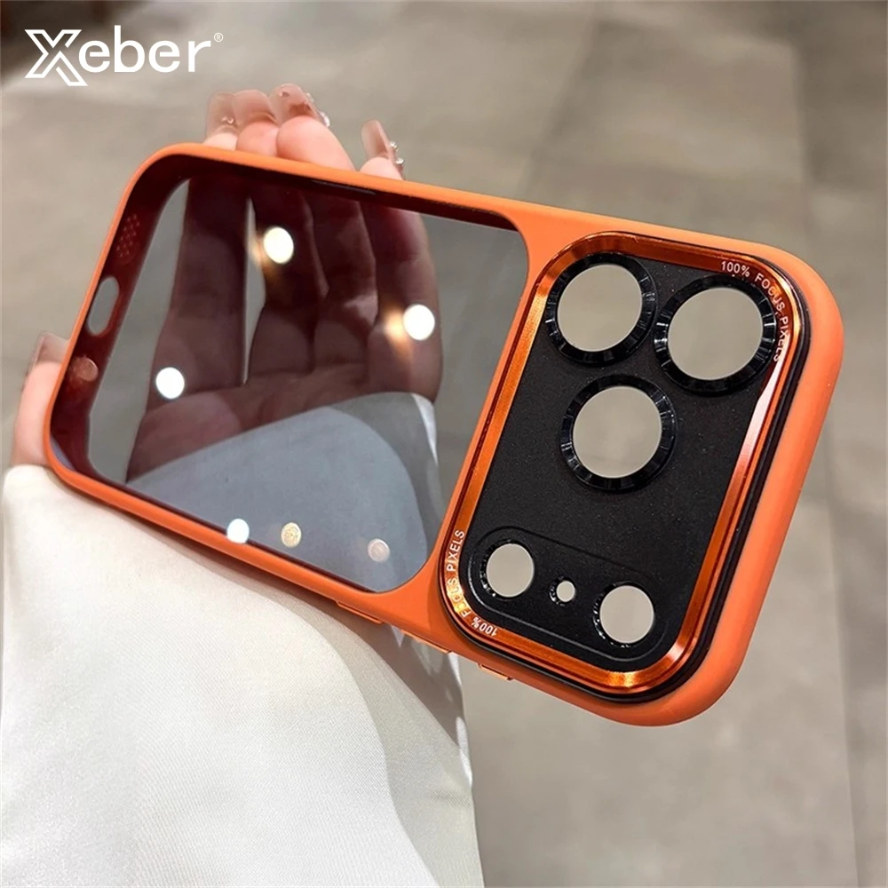 Luxury Official Lens Metal Camera Protection Phone Case For iPhone 17 16 Pro Max Air Cases Translucent Shockproof Bumper Cover