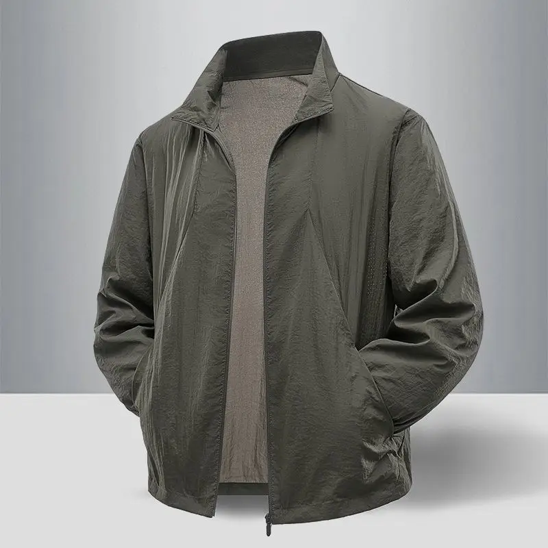 Spring Jackets Hiking Men Windbreaker Coats Camping Sunscreen Clothing Ultrathin Fishing Wearing Man Sportswear Rain Coat