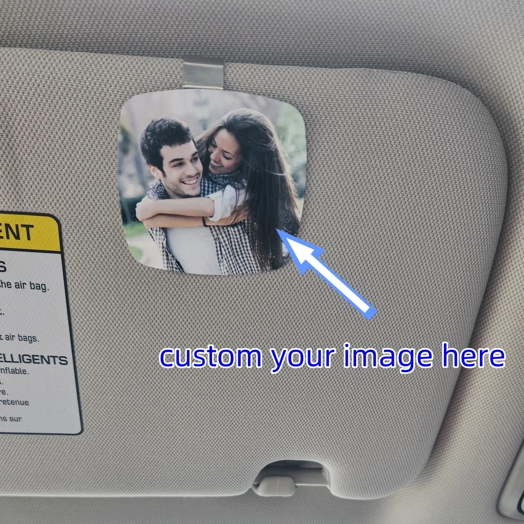 1PC Custom Stainless Steel Car Clip - Personalized Custom Images, DIY, Laser Engraved, Ideal Daily Use Car Accessory & Practical