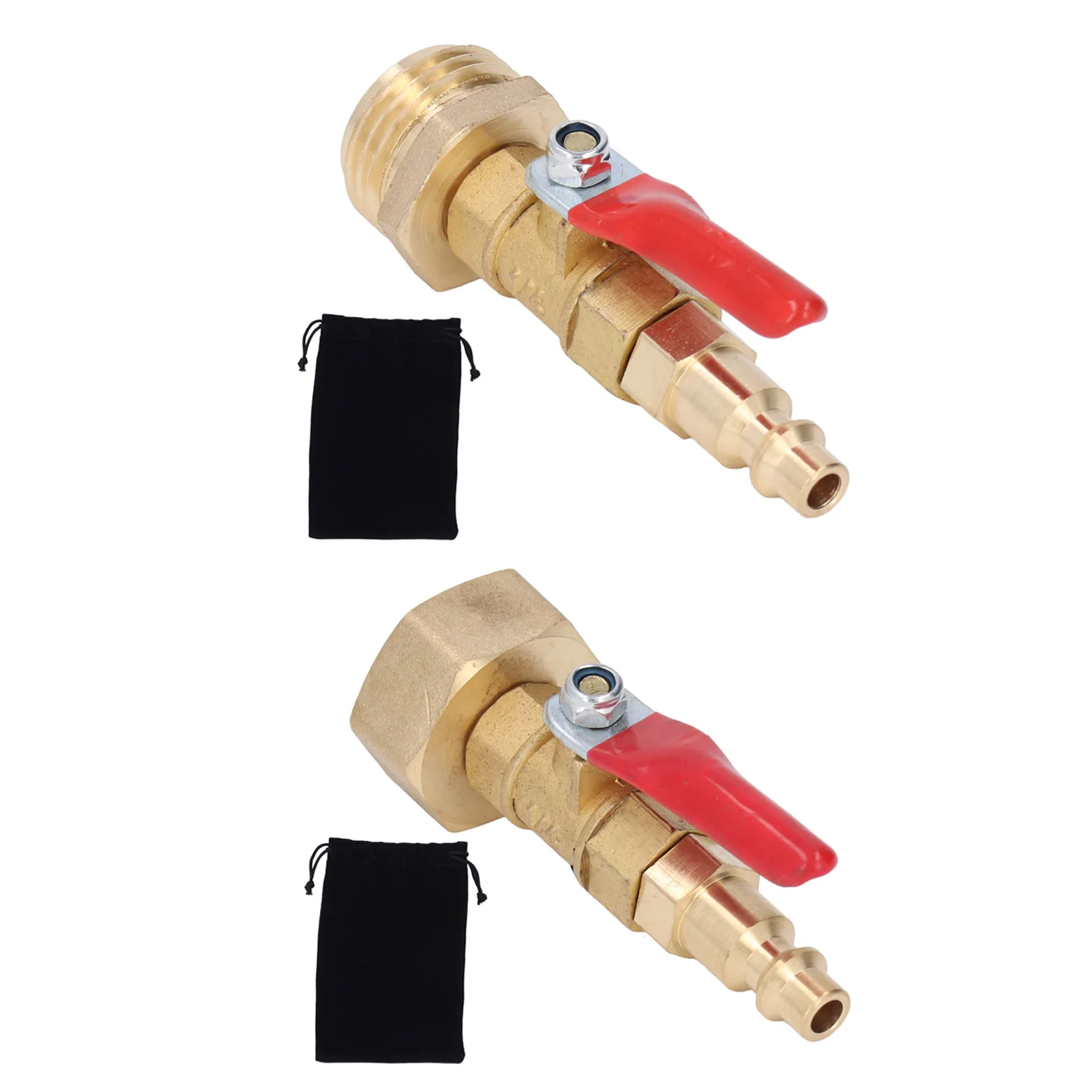 Garden Hose Winterize Adapter Long Durability Winterizing Quick Adapter 1/4in Male Quick Connector Brass for RV Yachts