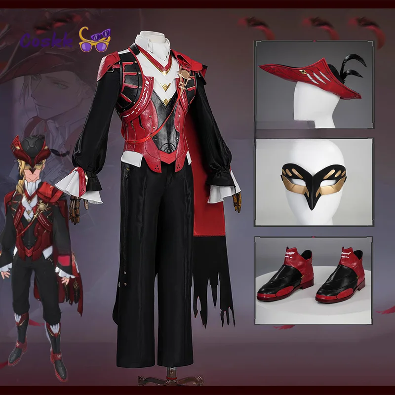 Cristoforo Wuthering Waves Cosplay Costume Hat Mask Shoes leather vest cloak hat prop Halloween Christmas Cosplay Men Women