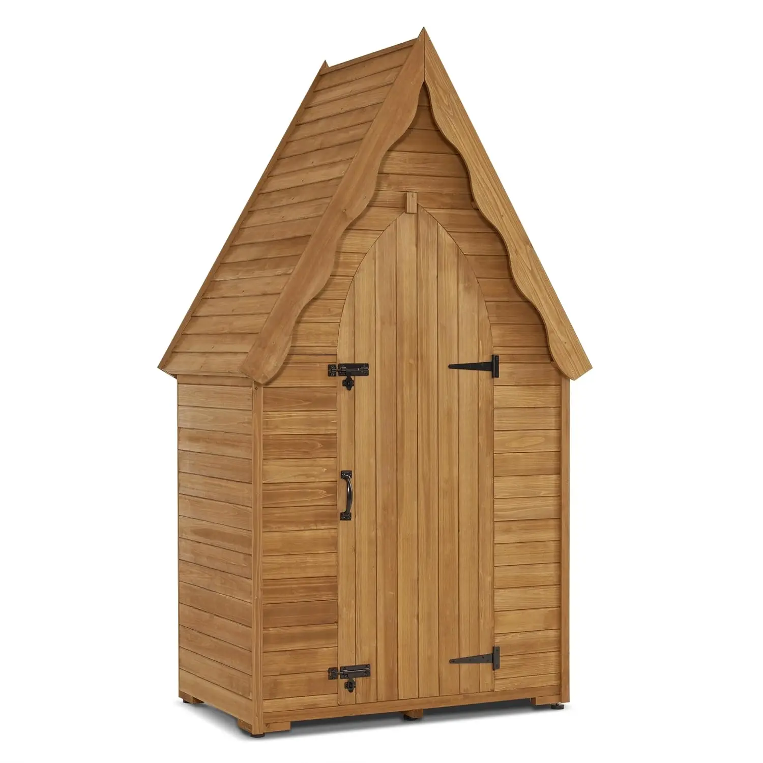 Large Outdoor Storage Cabinet with 6 Shelves (3.9 x 2.3 x 6.8 ft), Tall Storage shed, Wood Garden Tool Shed for, Customized