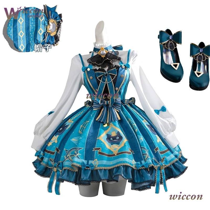 Halloween Event Lynette New Genshin Cafe in Soul Outfits Cosplay Costumes Fancy Girls Lolita Dress Shoes Women Carnival Clothing