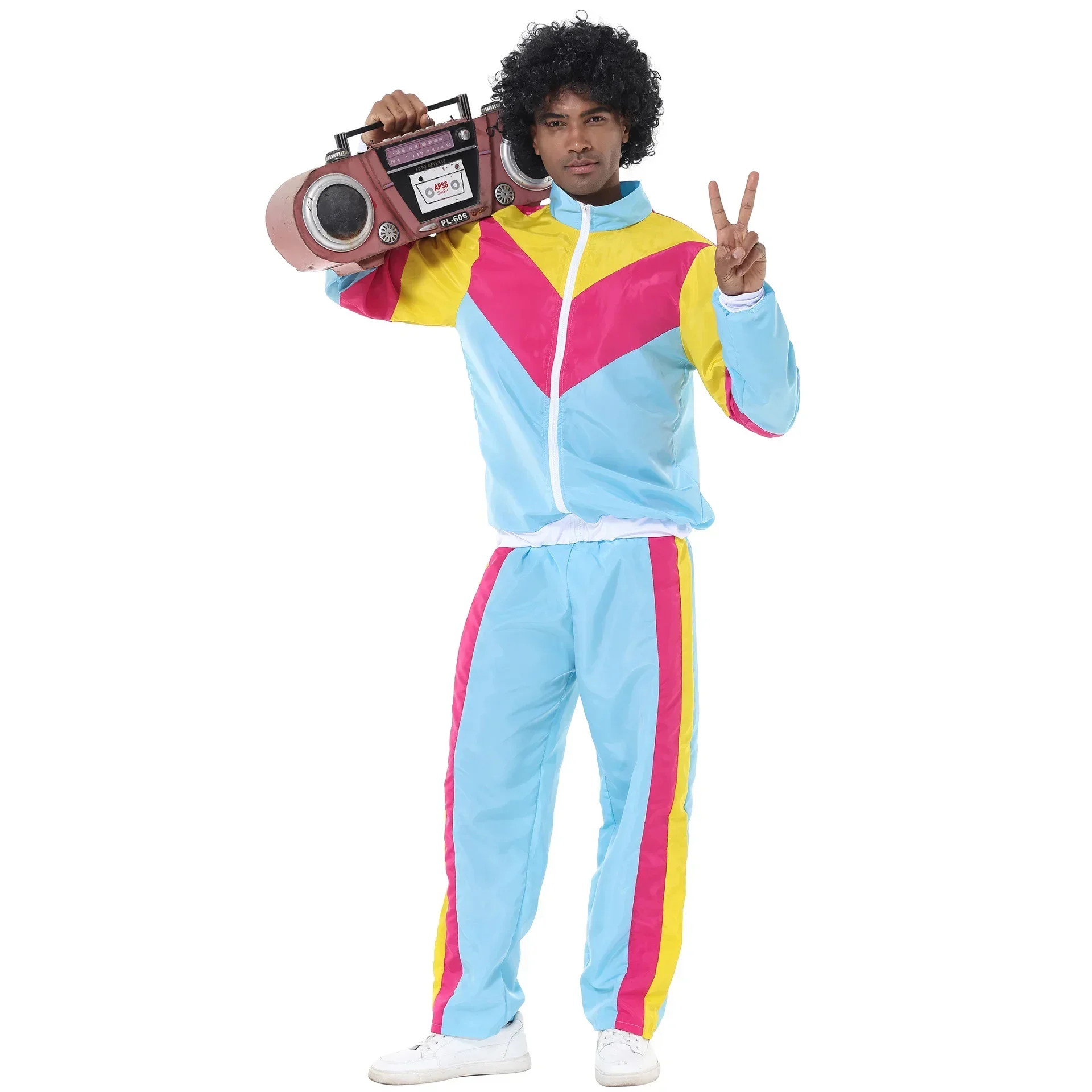 Role-play Suit For 80s Retro Fashion Tracksuits Outfits Disco Clother