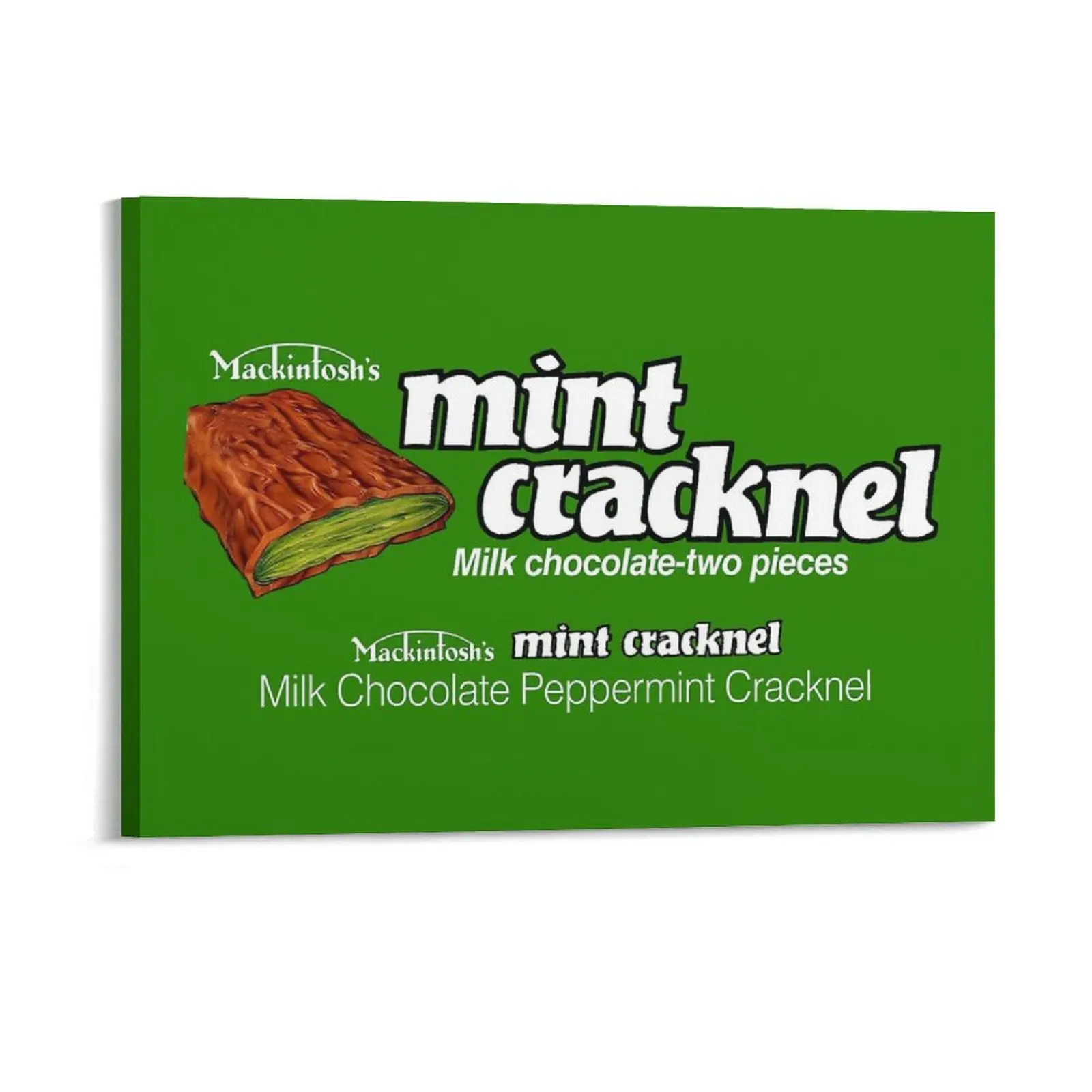 Mint Cracknel Chocolate Bar Wrapper Canvas Painting Party Club Party Wall Decor Garage Designing Framed Wall Paintings