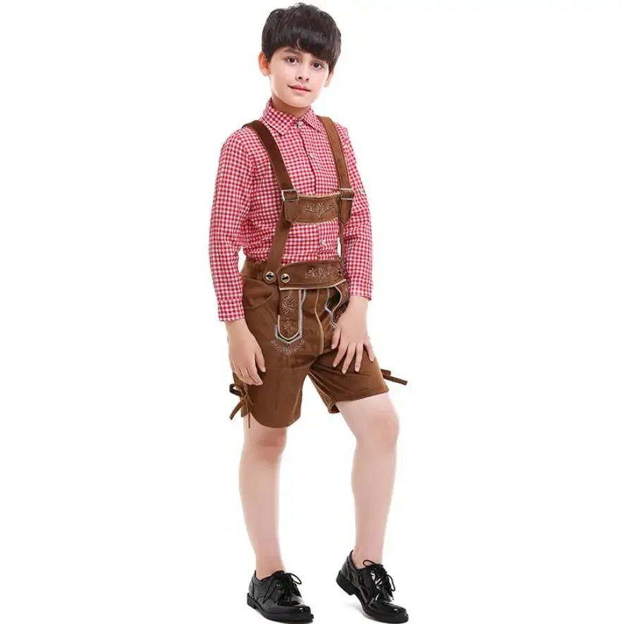 Oktoberfest Costume for Kids BoysLederhosen Bavarian Octoberfest Festival Party Clothes Carnival Costumes For Child