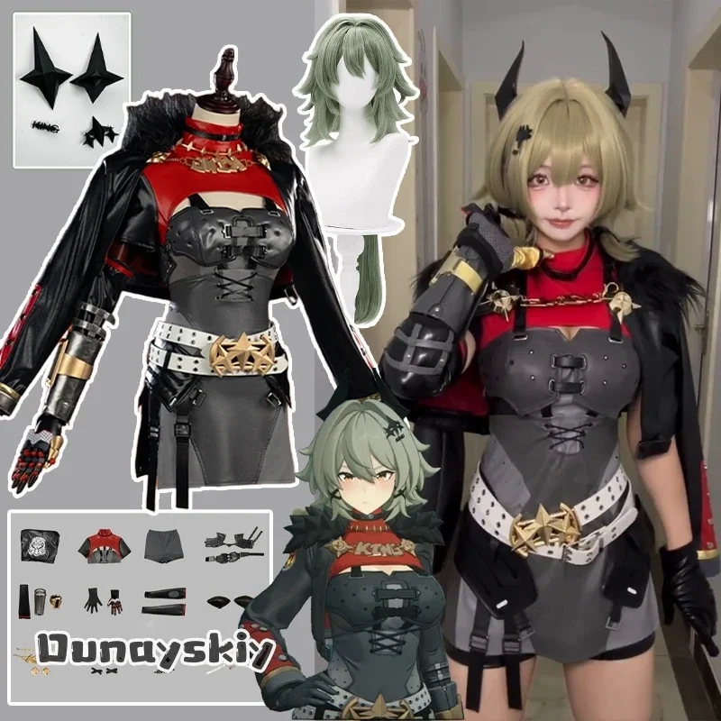 Caesar King Cosplay Collab Series: Game Zenless Zone Zero ZZZ Caesar King Cosplay Costume (S-3XL)Leather Combat Uniforms Women