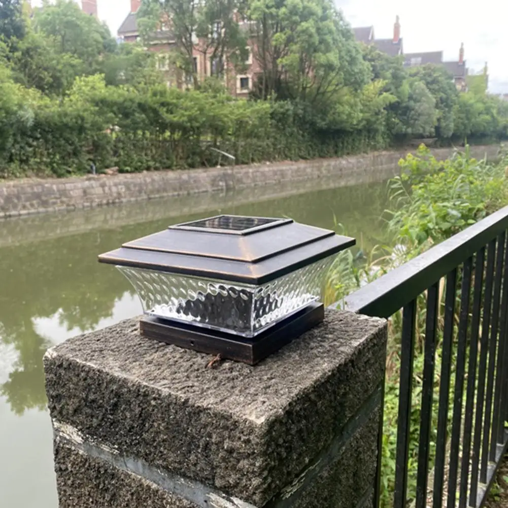 Solar Light Fence Gate Pillar Head LED Lamp 6500K/2800K Landscape Garden Solar Night Light Courtyard Landscape Garden Decoration