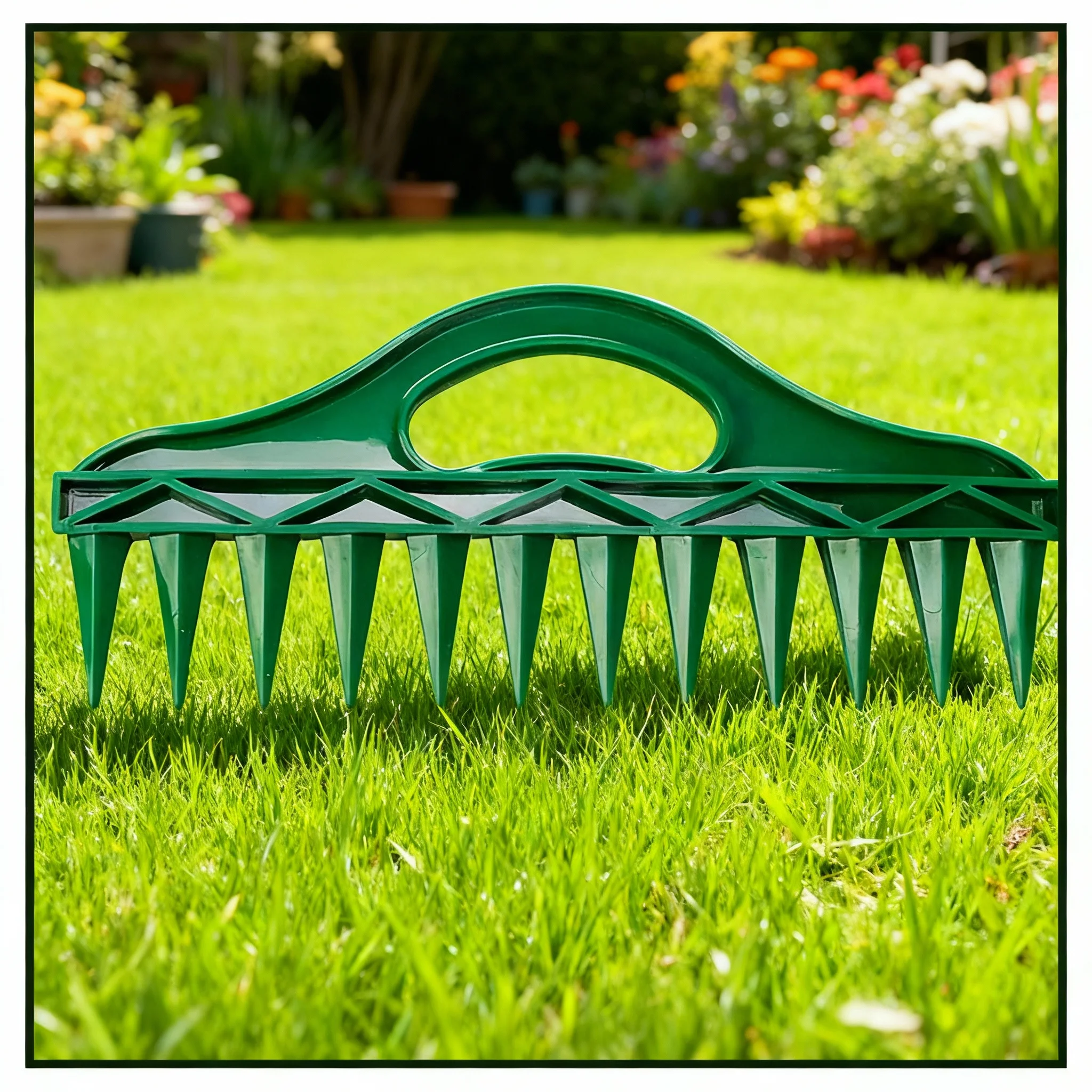 Hand Dibbler 12-Hole Fast Seeding Garden Seeder Tool Seed-in Soil Digger and Soil Spacer Planting Aids for Efficient Gardening