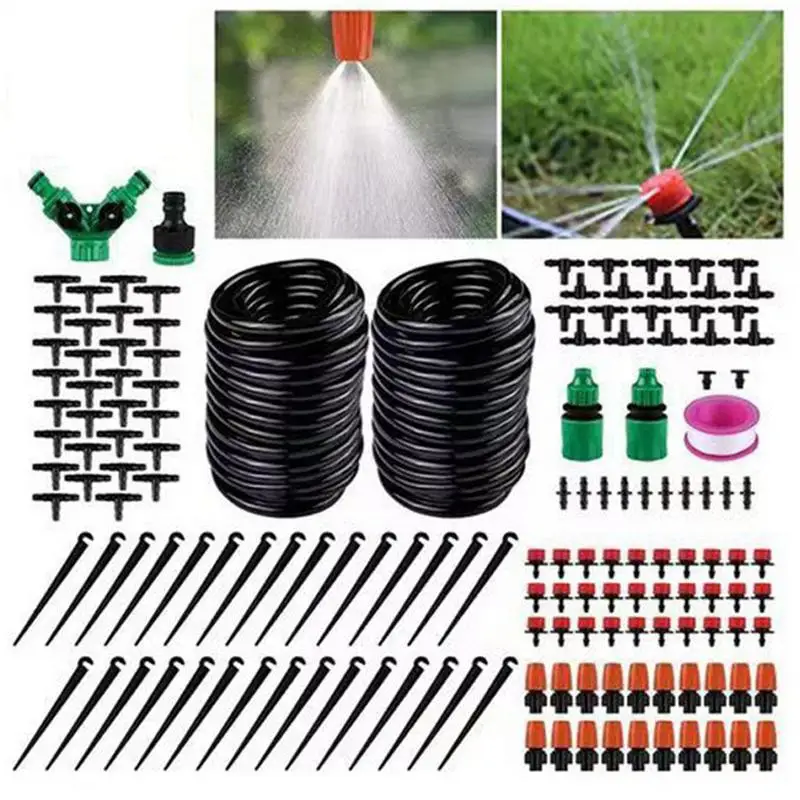 Adjustable Drip Irrigation System Kit Irrigation System 98ft Automatic Smart Adjustable Garden Accessories For Yard Greenhouse