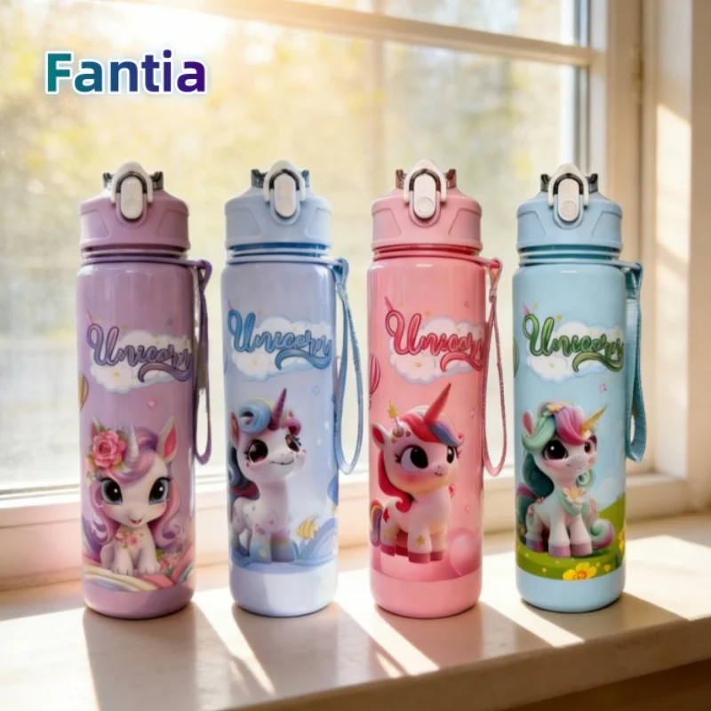 750ML Cute & Durable Space Cup BPA-Free High Temperature Resistant Portable Water Bottle for Outdoor Activities Perfect Gift
