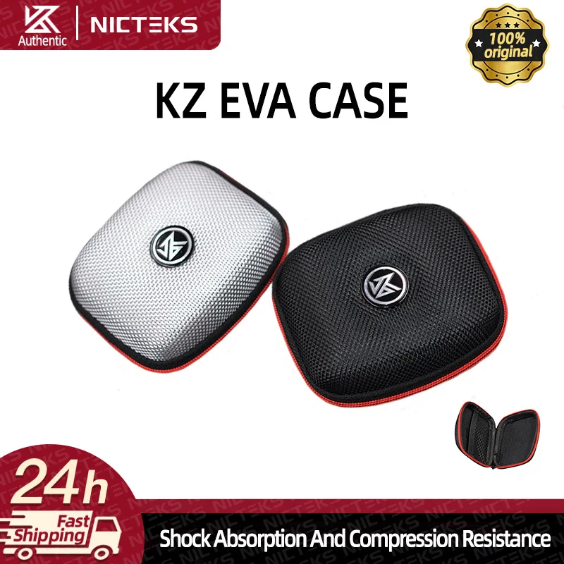 KZ Earphone Storage Bag EVA Portable Square Headset Box Headset Case Organizer Earphone Package Storage EVA Zipper Bag