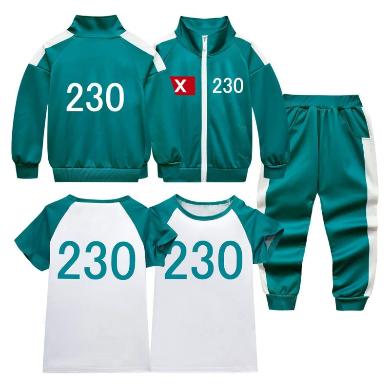 2025 New Kids Customized Calamari Games 2 Clothes T-shirt 230 Children Tracksuit Boys Girls Tops Carnival Party Halloween C