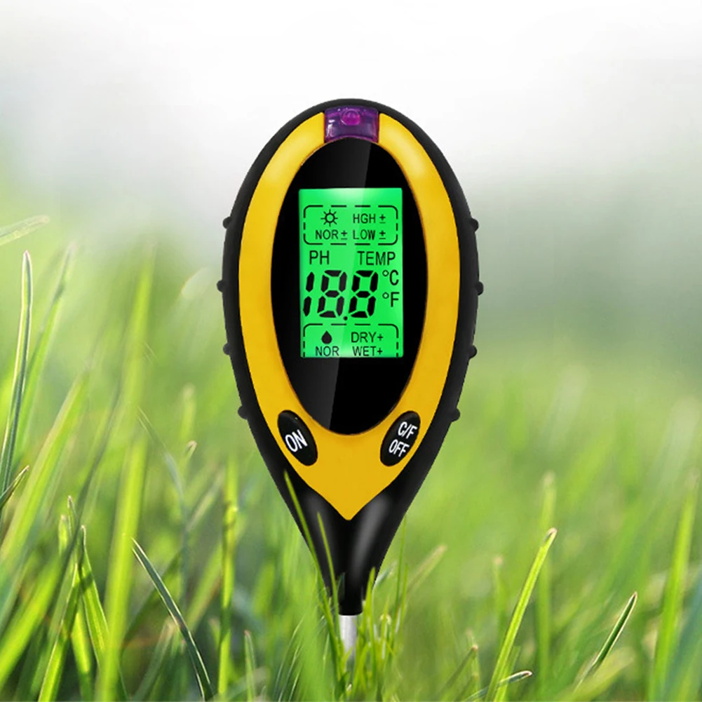 F2 Wireless Smart Soil Tester Soil Moisture Meter Sunlight Fertility Tester Light and PH Tester Gardening Tool Kits Plant Care