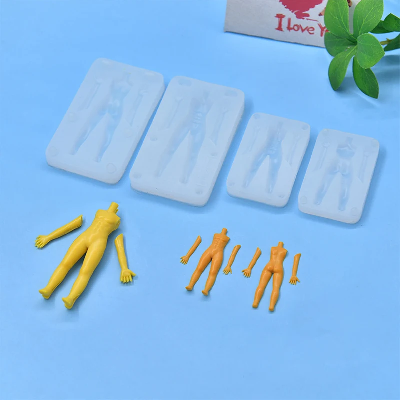 1 Set Polymer Clay Male Doll Body Torso Silicone Mold Fondant/resin Clay DIY Doll Sculpture Modeling Tool