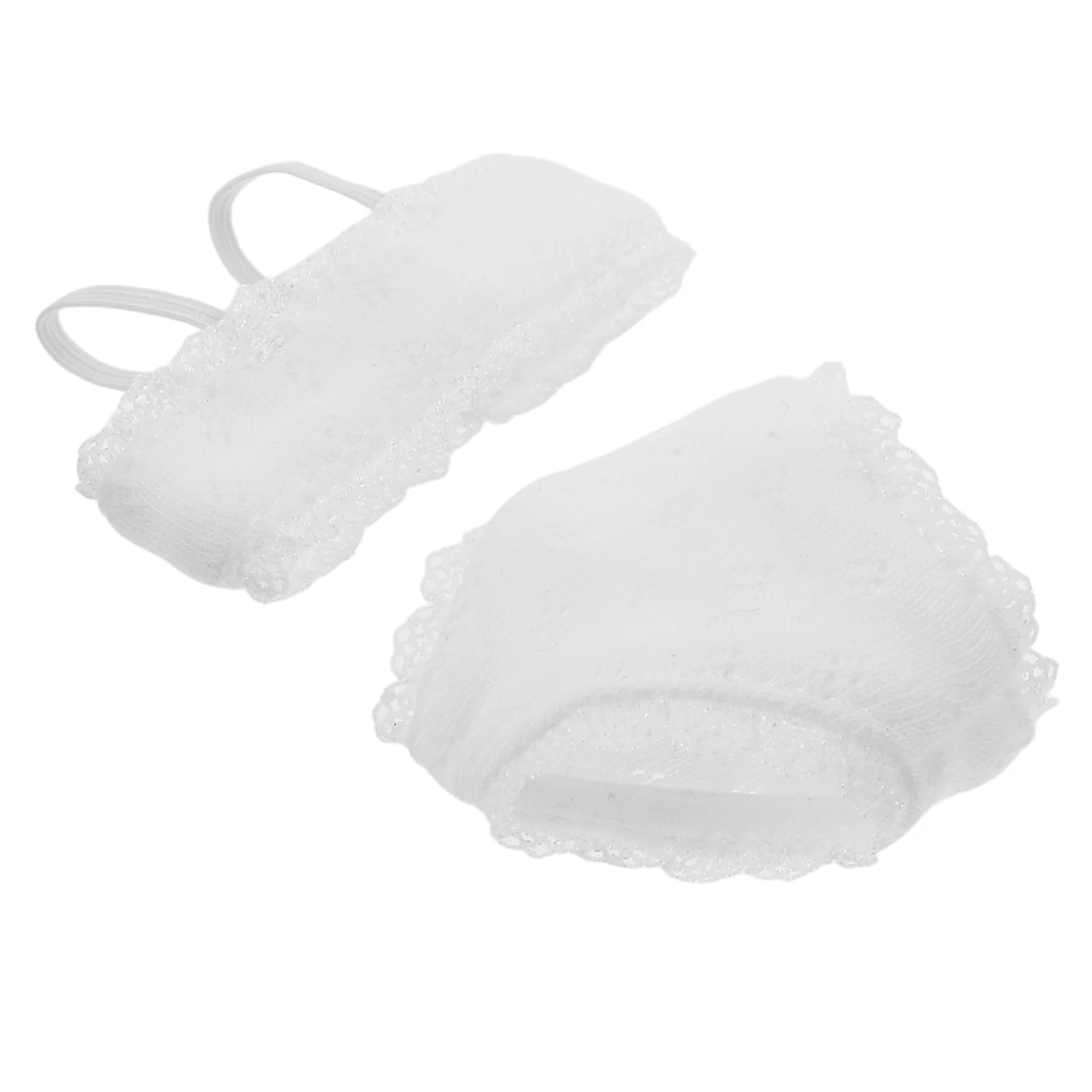 1 set 1 Set Lace Underwear Elastic Fabric Realistic Clothes Washable Kids Pretend Play Versatile Styles Stretchable Material