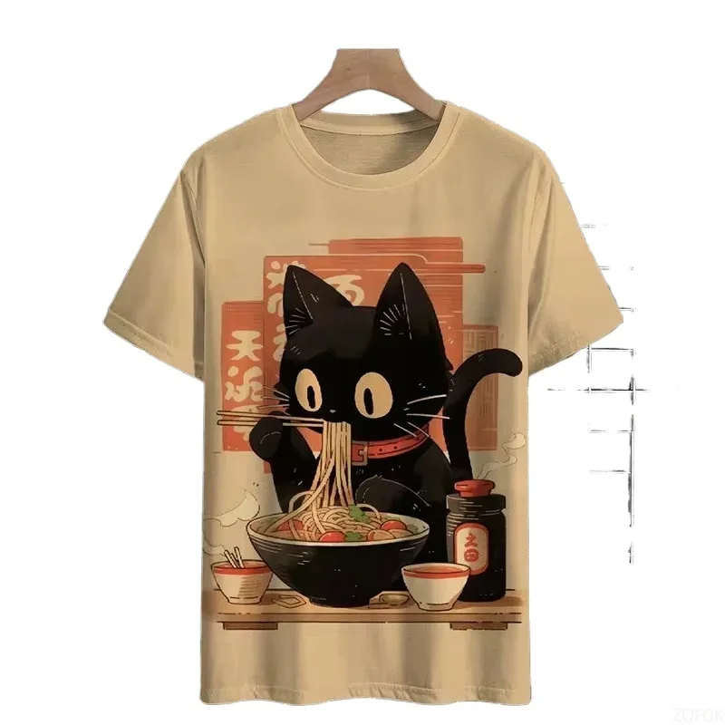 Men's T-shirt Printed Short Sleeved T-shirt Fashionable Loose Round Neck Breathable Men's Top Summer Round Neck Clothing