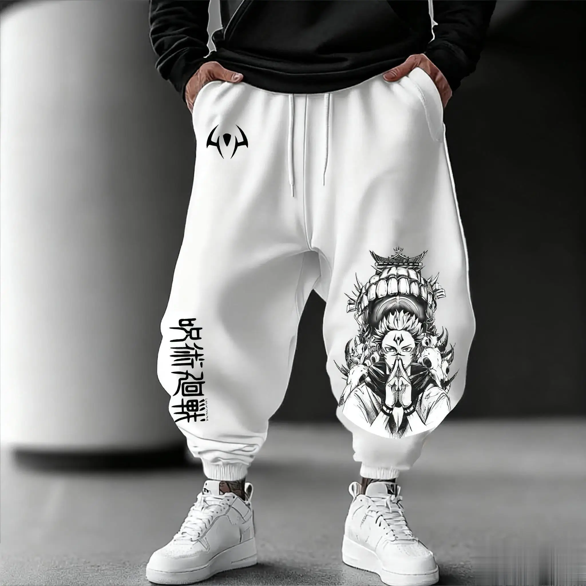 Jujutsu Kaisen Men Jogging Pants Loose Casual Sweatpants Japanese Anime Print Streetwear Graphic Hip Hop Trousers Y2k Clothes