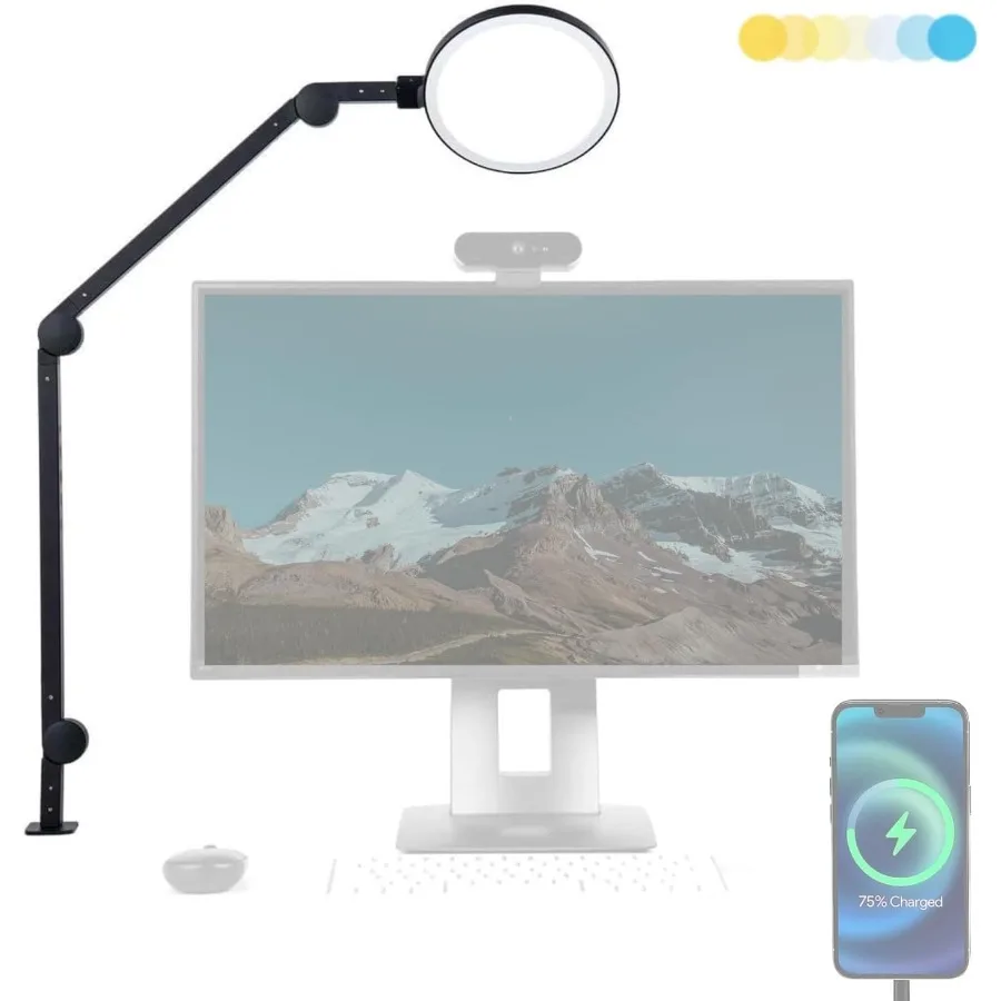 Edge Light 2.0 Bi-Color LED Desk Lamp - Black