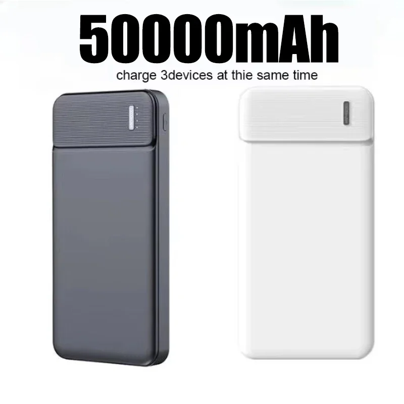 50000mAh High Capacity Power Bank Fast Charging Portable Charger External Battery for IPhone Samsung and Xiaomi Powerbank New