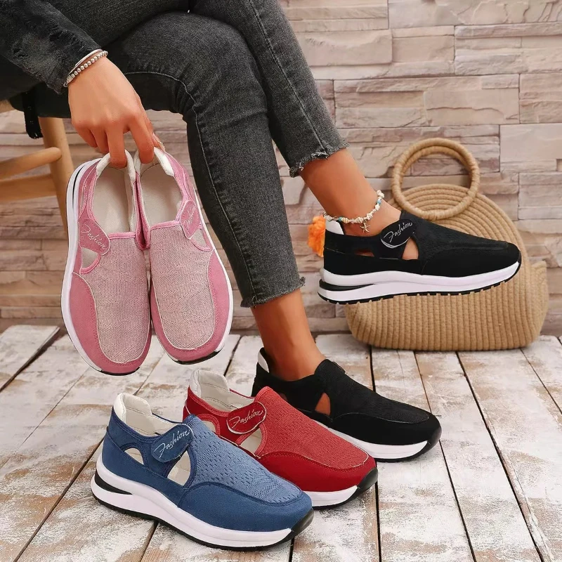 Designer Brand Red Blue Women Sneakers High Quality Tennis Female Canvas Casual Ladies Platform Hollow Out Sport Kids Shoes