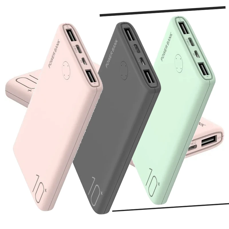 10000mAh Ultra Slim Portable Charger High Capacity Power Bank for iPhone Samsung Xiaomi Phones