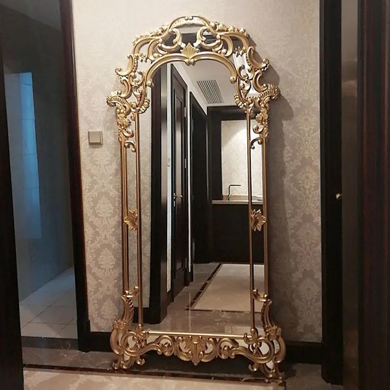 Nordic carving mirrors full body Room decoration High end elegant luxury Floor mirrors Home decor espejo cuerpo entero furniture