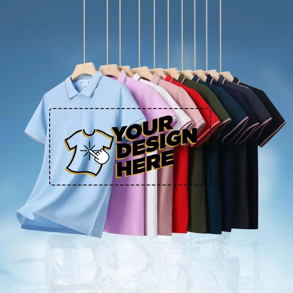 Customized LOGO Polo Shirt Men Summer Men's Shorts Sleeve Polo Business Luxury Men Tee Shirt Print LOGO LS-K917