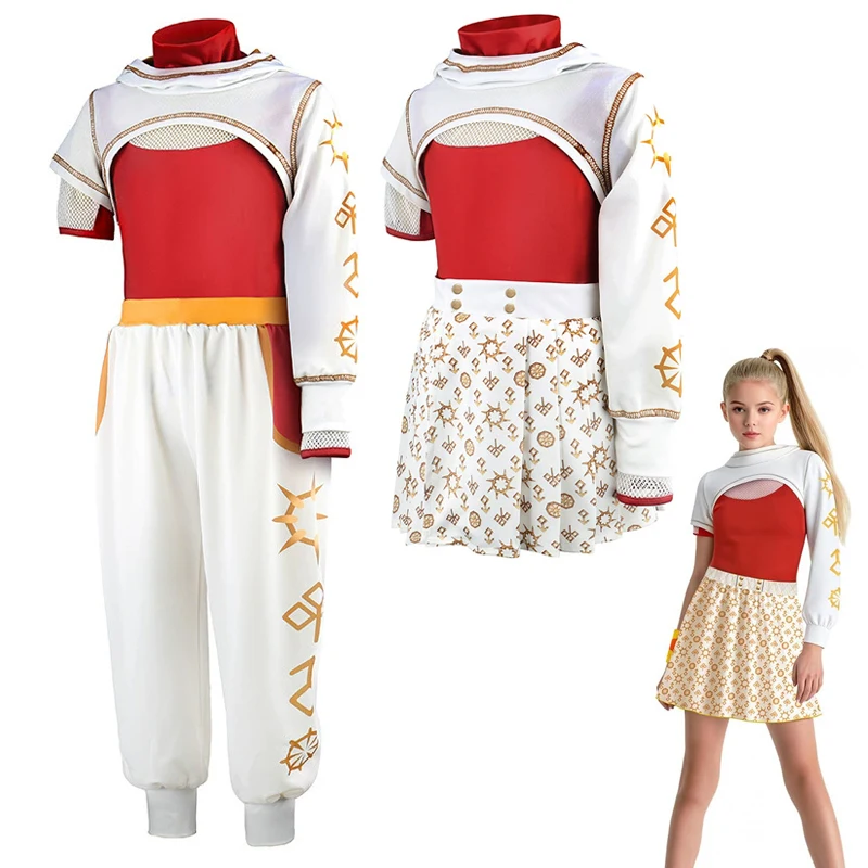 Movie Zombies 4 Nova Cosplay Costume Coat Skirt Cheerleader Suit School Uniform Kid Girls Women Halloween Carnival Party Outfits