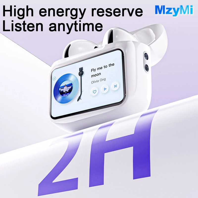 Mzymi A11 Pro Wireless Earbuds Touch Control LCD Screen Earphone with ENC Noise Cancelling Super Bass Premium Sound Long Battery