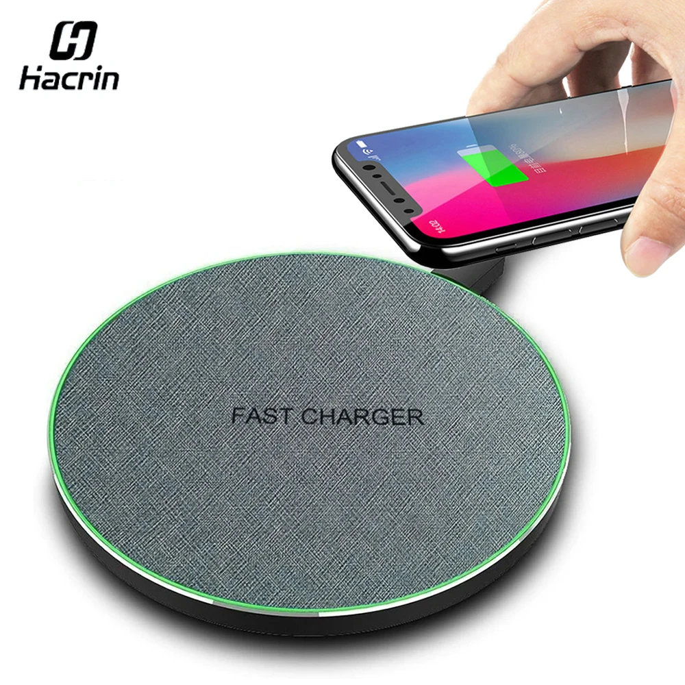 Wireless Charger Pad For iPhone 17 16 15 14 13 12 Pro Max Samsung S23 S22 Portable Ultra-thin LED Light Fast Charging Station