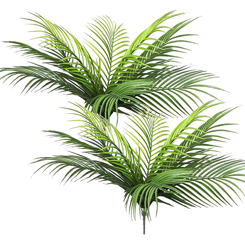 20.47in 9Leaves Artificial Tropical Plants Fake Palm Plant Branch Green Leaves for Home Garden Office Jungle Carnival Decoration