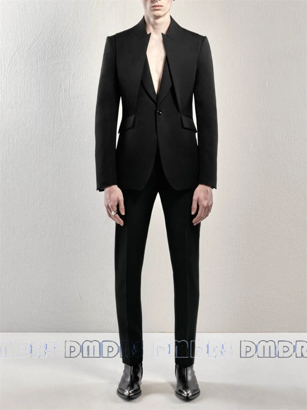 Designer Irregular Shape Suit for Men, 2-Piece Formal Suit Jacket Pants Tailored Sizing from XXS to 7XL Dinner Party Outfit