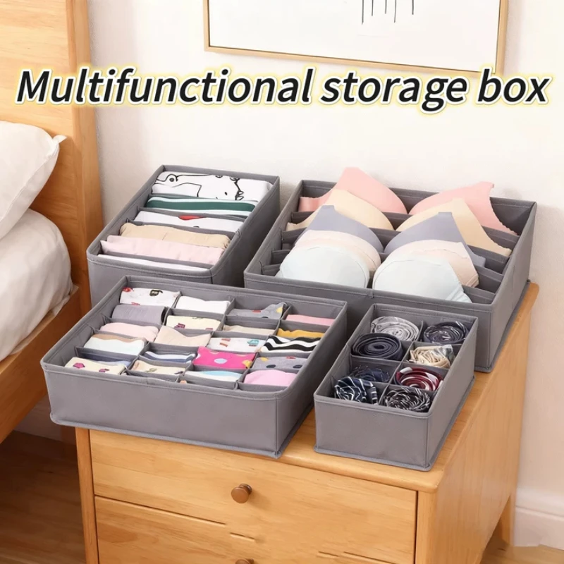 Fabric Underwear Storage Box Drawer Organizers for Closet Organization and Storage of Socks Underwear Ties and More