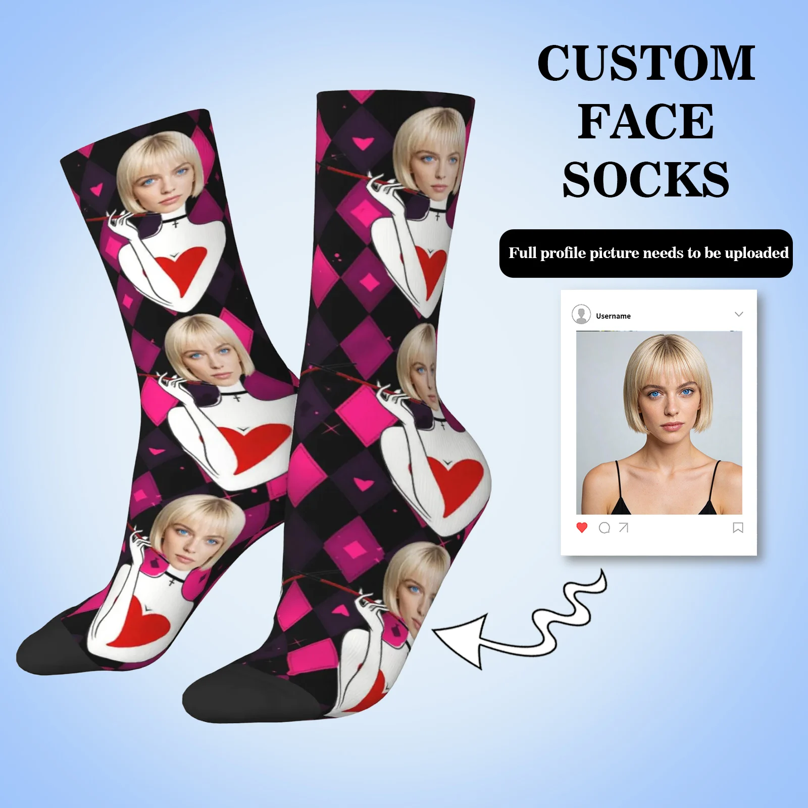 Custom avatar socks for men and women custom photo socks personalized picture socks photo socks personalized gifts